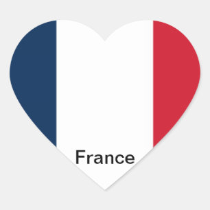 Adesivo Coração Bandeira de France