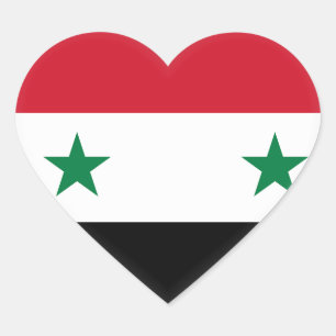 Adesivo Coração Bandeira de Syria (sírio)