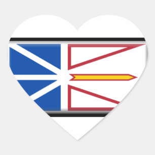 Adesivo Coração Bandeira de Terra Nova (Canadá)