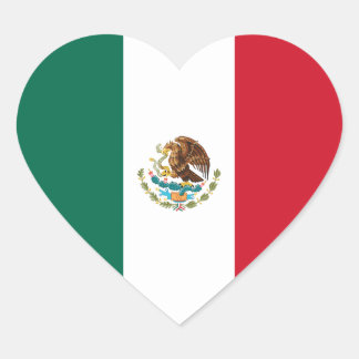 Adesivo Coração Bandeira do Coração México/México