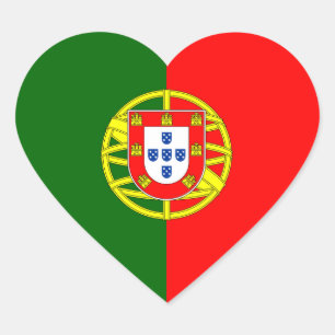 Adesivo Coração Bandeira do Coração Portugal/Portugal