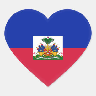 Adesivo Coração Bandeira do Haiti (Haiti)