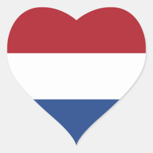 Adesivo Coração Bandeira do Heart Sticker dos Países Baixos