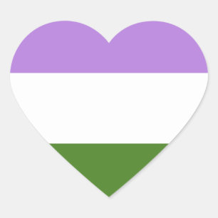 Adesivo Coração Bandeira do Orgulho Queer