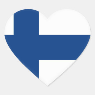 Adesivo Coração Bandeira (finlandesa) de Finlandia