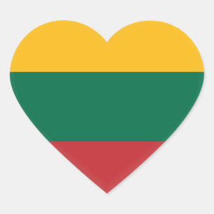 Adesivo Coração Bandeira (lituana) de Lithuania