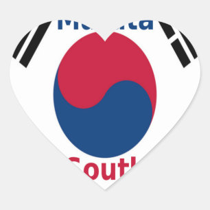 Adesivo Coração Bandeira Nacional da Coreia do Sul: Orgulho do Tae