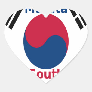 Adesivo Coração Bandeira Nacional da Coreia do Sul: Orgulho do Tae