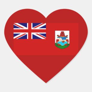 Adesivo Coração Bandeira nacional de Bermuda