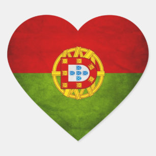 Adesivo Coração Bandeira nacional de Portugal