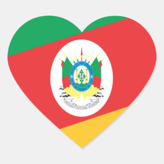 Adesivo Coração Bandeira Rio Grande do Sul Brasil
