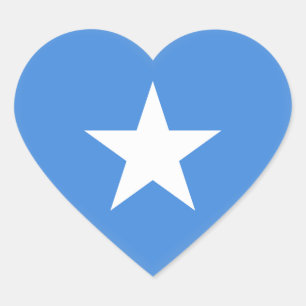 Adesivo Coração Bandeira (somaliana) de Somália