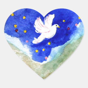 Adesivo Coração Baptismo de Jesus