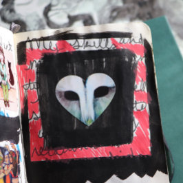 Adesivo Coração Barn Owl Art