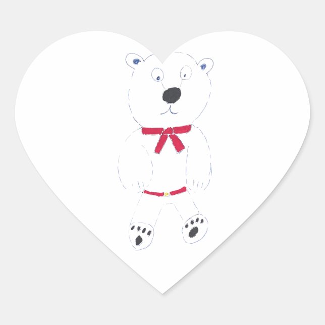 Adesivo Coração Barry Bear Heart Stickers (Frente)