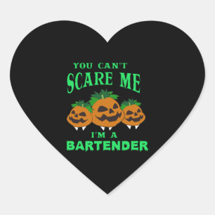 Adesivo Coração Bartender Halloween
