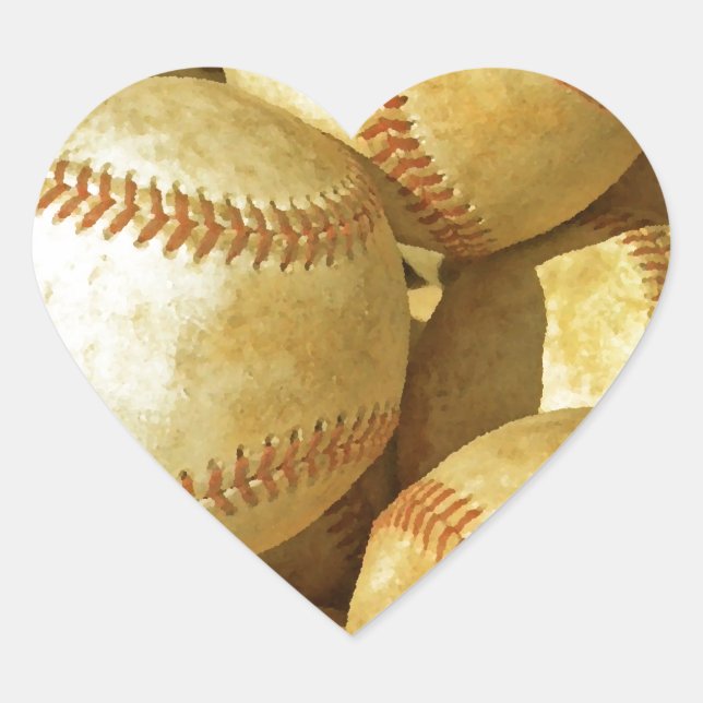 Adesivo Coração Baseball (Frente)