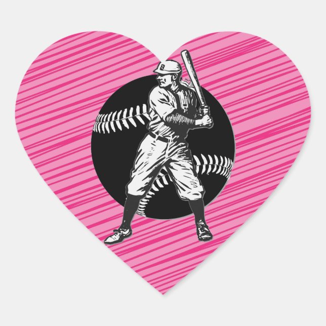 Adesivo Coração Baseball:Vintage Heart Sticker (Frente)