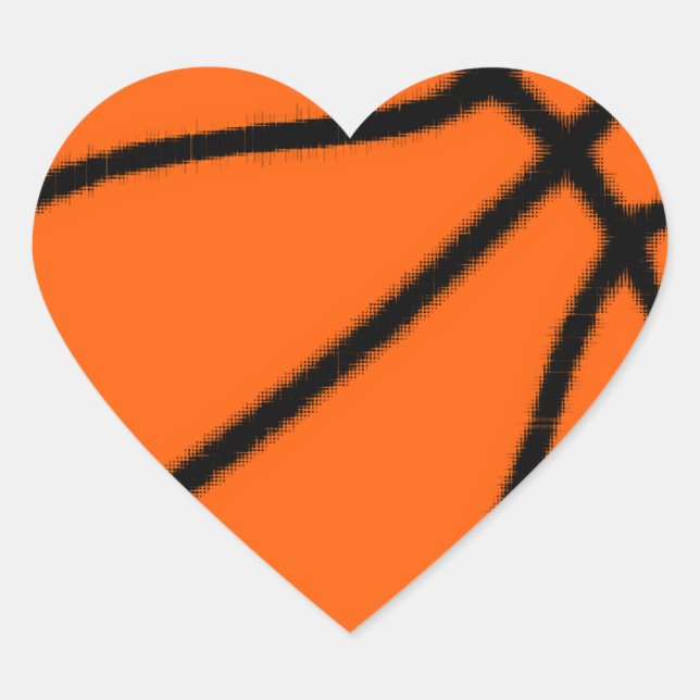 Adesivo Coração basquete (bola) (Frente)