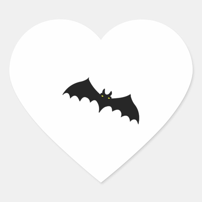 Adesivo Coração Bat Halloween (Frente)