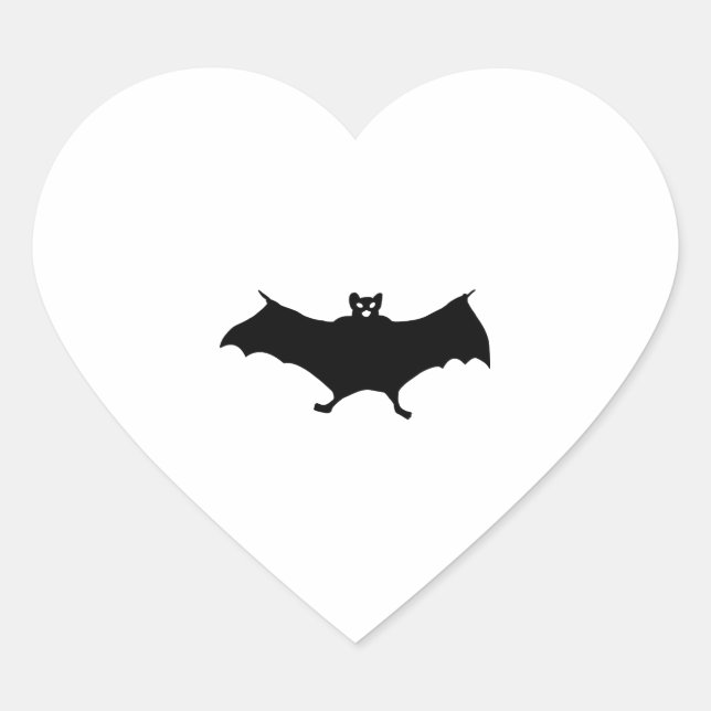 Adesivo Coração Bat Halloween (Frente)