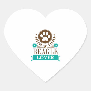 Adesivo Coração Beagle Dog Lover