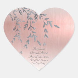 Adesivo Coração Bebê Metálico Rosa Nome Rapariga Data Literatura B