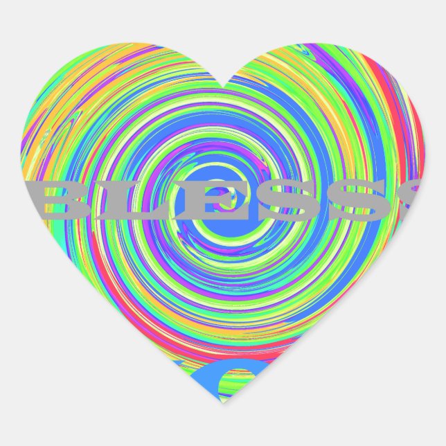 Adesivo Coração Bebês Crianças Deus abençoe Você... (Frente)