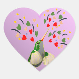 ADESIVO CORAÇÃO BEIJA-FLOR APAIXONADO