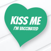 Beije-me Estou Vacinado Moderno, Cute Engraçado Ci