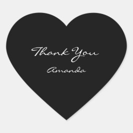 Adesivo Coração Beleza Nome Obrigado Negra  Coração Negra