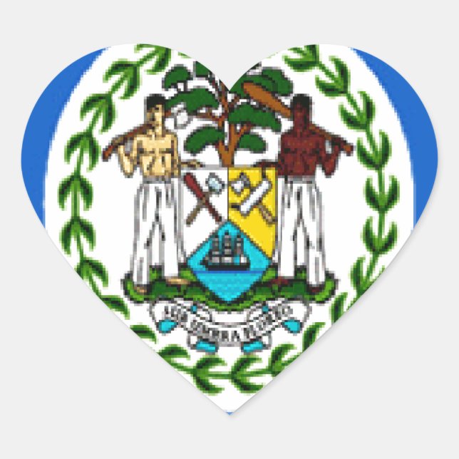 Adesivo Coração Belize (Frente)