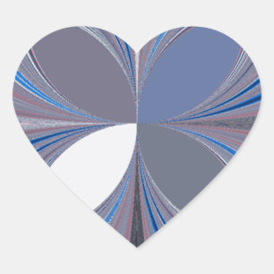 Adesivo Coração Belo espantoso Borboleta de cores azuis moles Arte