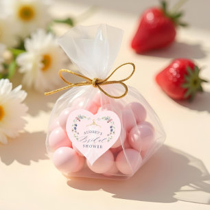 Adesivo Coração Berries e Flores de Chá de panela Berry Sweet