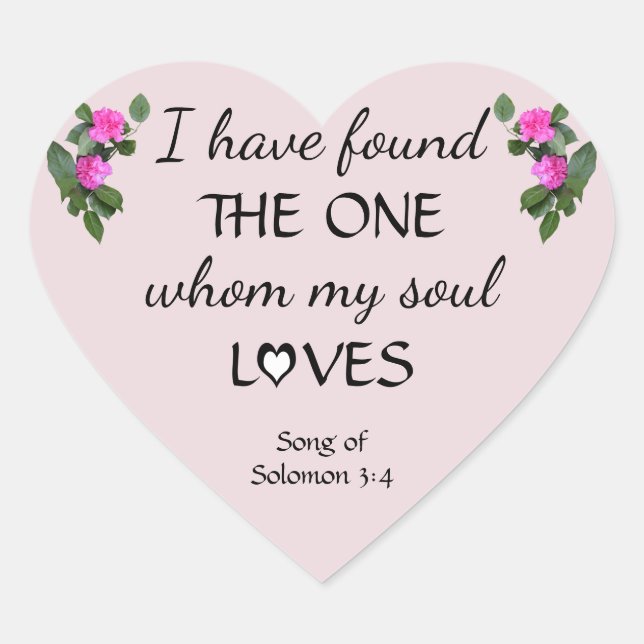 Adesivo Coração Bíblia de coração e amor (Frente)