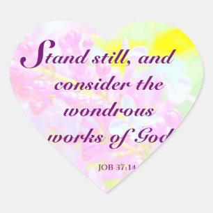 Adesivo Coração Bíblia de Design de Escritura Cristã Versa de Trab