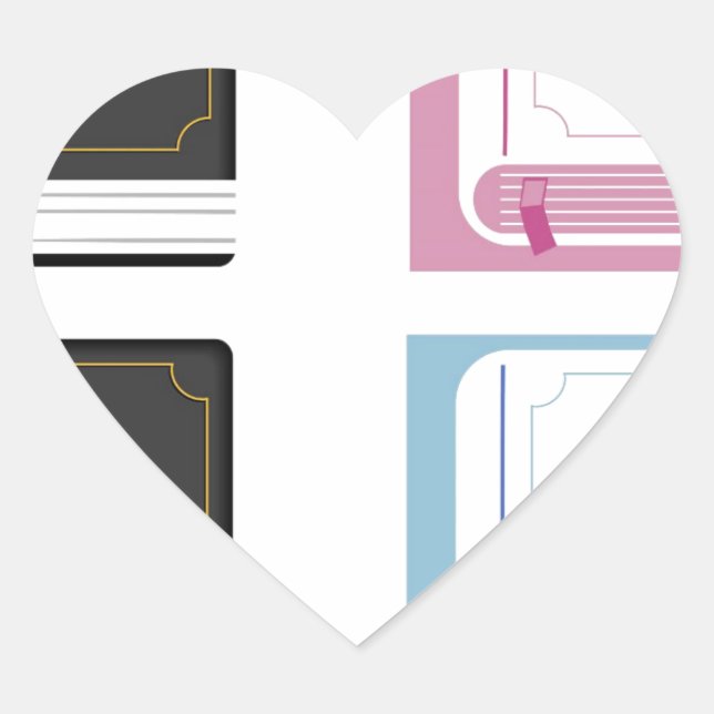 Adesivo Coração bíblias (Frente)