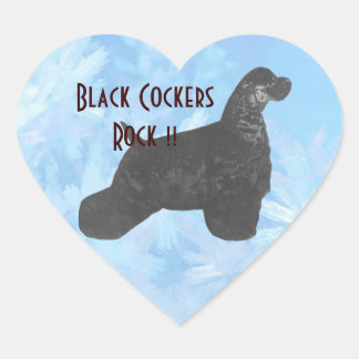 Adesivo Coração Black Cockers Rock!
