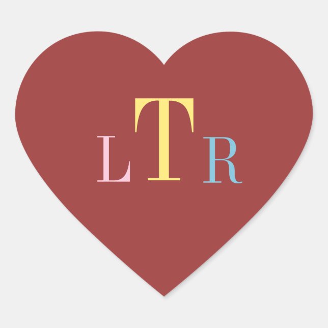 Adesivo Coração Bloco de Seal de Envelope Personalizado de Coraçõe (Frente)