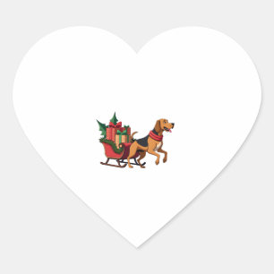 Adesivo Coração Bloodhound Sleigh Puller