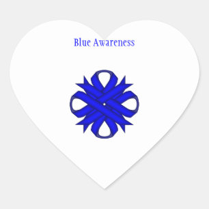 Adesivo Coração Blue Clover Ribbon por Kenneth Yoncich