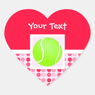 Adesivo Coração Bola de Tênis
