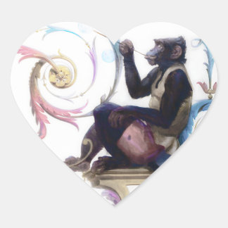 Adesivo Coração Bolhas de Macacos