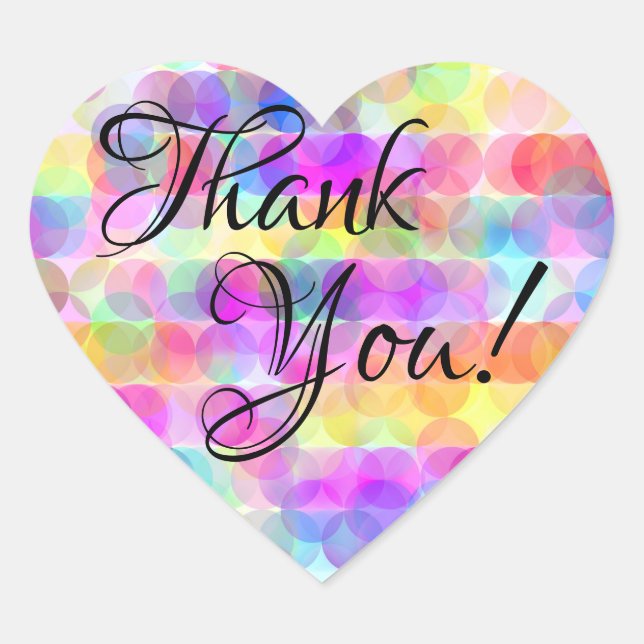 Adesivo Coração Bolhas - Obrigado Cardíaco (Frente)