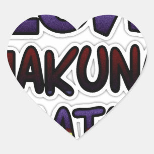 Adesivo Coração Bonita Impressão de Arte de Hakuna Matata