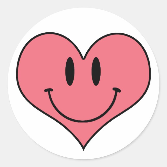 Adesivo Coração Bonita Sorrindo, Amor De Dia de os namorad (Frente)