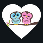 Adesivo Coração Bonitas Corujas<br><div class="desc"></div>