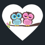 Adesivo Coração Bonitas Corujas<br><div class="desc"></div>