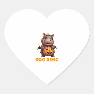 Adesivo Coração Boo Deng Tee Funny Moo Deng Costume Baby Hippo Hal