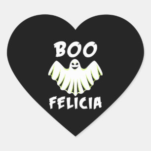Adesivo Coração Boo Felicia Halloween Design